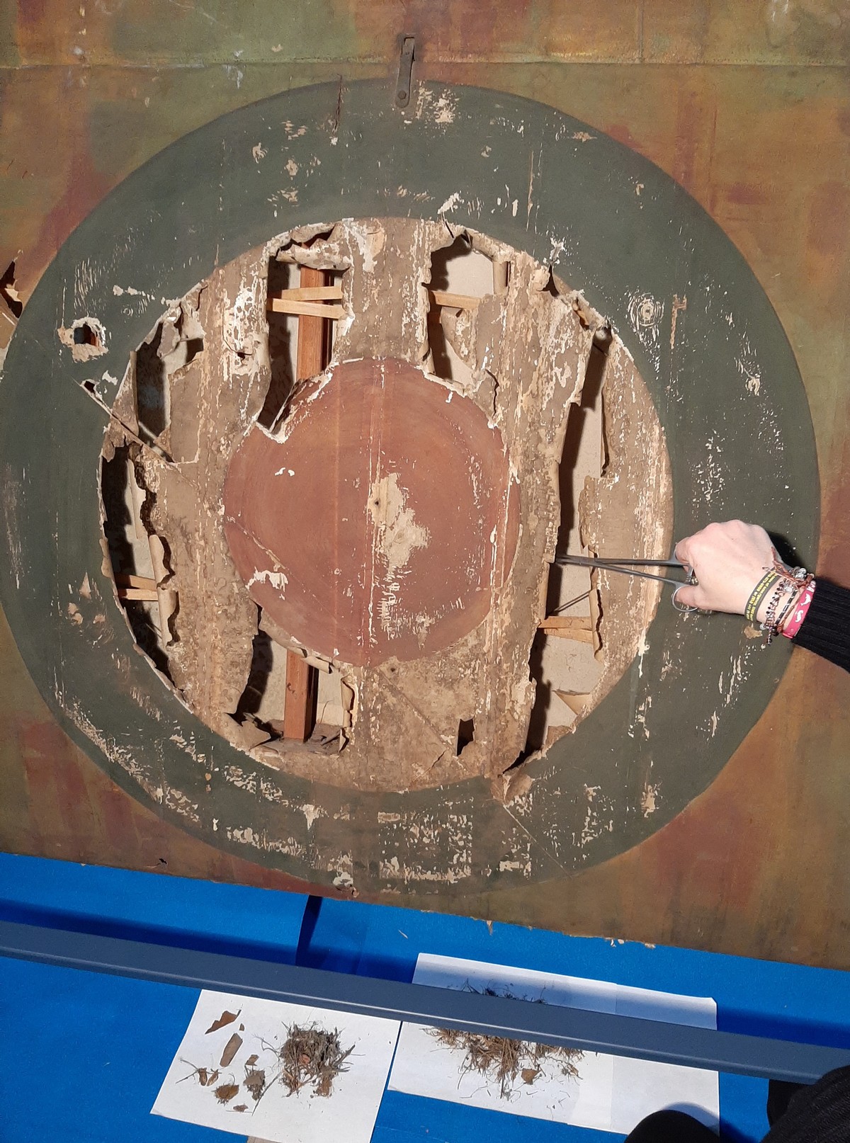 Delicata_fase_di_asporto_del_materiale_di_deposito_accumultasi_all_interno_delle_ali_di_seta_2
